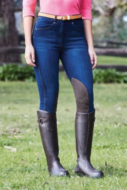 Dublin Shona Damenreithose Mit Kniebesatz In Jeansoptik -Reiter's Paradies 333099 DNB 3