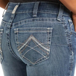 Ariat Real Stretch Icon Straight Jeans Für Damen -Reiter's Paradies 335371 DNB 4