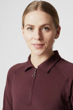 Horze Tiana Damen Poloshirt Mit Langen Ärmeln -Reiter's Paradies 33556 RMBU 6