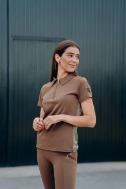 Horze Sagira Damen Trainingshirt Mit Goldener Rückseite -Reiter's Paradies 33571 bdbr 10