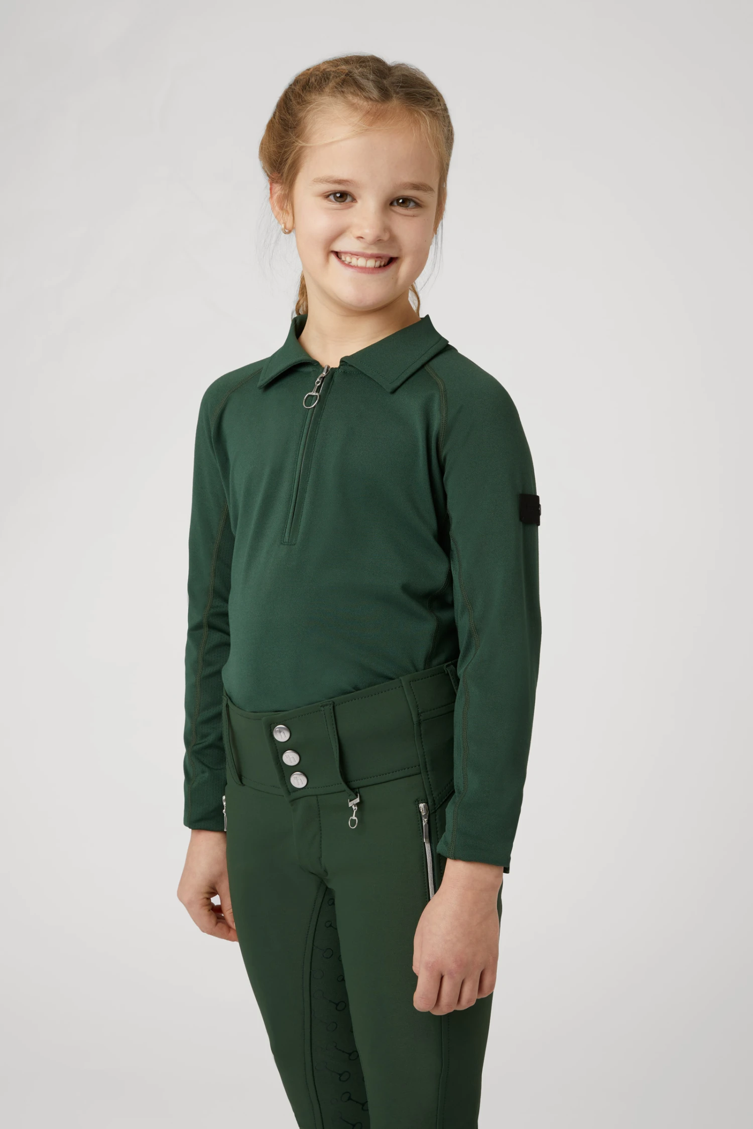 Horze Tiana Kinder Poloshirt Mit Langen Ärmeln 3 Horze Tiana Kinder Poloshirt Mit Langen Ärmeln - Image 3