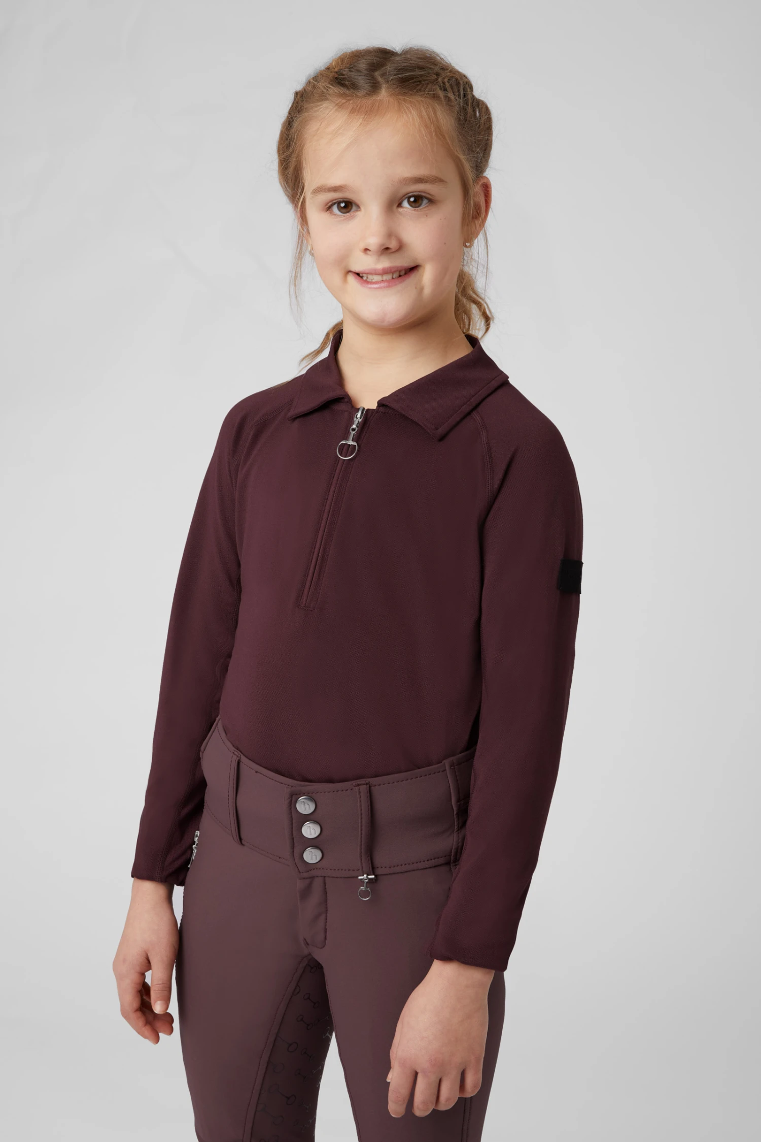 Horze Tiana Kinder Poloshirt Mit Langen Ärmeln 8 Horze Tiana Kinder Poloshirt Mit Langen Ärmeln - Image 8