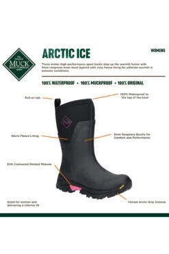 Muck Boot Ladies Arctic Ice AG Tall -Reiter's Paradies 335788 BL PI 8