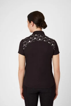 Horze Kaitlin Damen Trainings-/ Turniershirt Mit Kurzen Ärmeln Und Blumendetail -Reiter's Paradies 33585 afbr 04