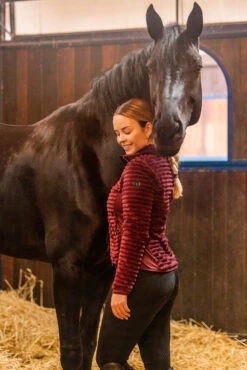 Horze Della Gestreifte Fleece Reitjacke -Reiter's Paradies 33742 245 07