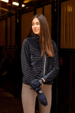 Horze Della Gestreifte Fleece Reitjacke -Reiter's Paradies 33742 590 07