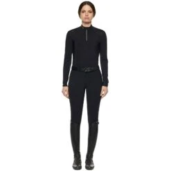 Cavalleria Toscana R-Evo Epaulet Reißverschluss Poloshirt -Reiter's Paradies 338119 BL 3