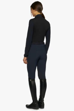 Cavalleria Toscana R-Evo Epaulet Reißverschluss Poloshirt -Reiter's Paradies 338119 DB BL 2