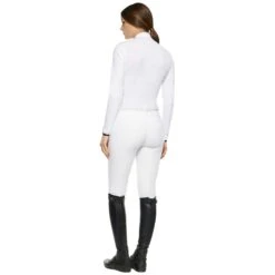 Cavalleria Toscana R-Evo Epaulet Reißverschluss Poloshirt -Reiter's Paradies 338119 WH KNIT 4