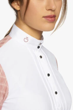 Cavalleria Toscana Pleated Damen Langarm Turniershirt -Reiter's Paradies 340265 WH PI 3