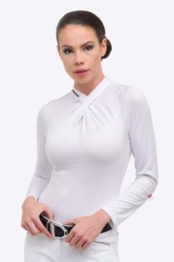 Cavalliera Rose Gold Chic Damen Langarm Turniershirt -Reiter's Paradies 341025 WH 3