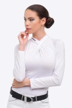 Cavalliera Rose Gold Chic Damen Langarm Turniershirt -Reiter's Paradies 341025 WH 5