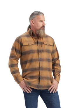 Ariat Rebar Flannel DuraStretch Herren Arbeitshemd -Reiter's Paradies 344569 SLBR 1