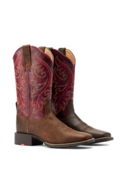Ariat Round Up Back Zip Damen Western Boots -Reiter's Paradies 345199 DBR PI 03