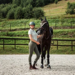 Horze Aubrey Damenreithose Mit Kniebesatz Und Hohem Bund -Reiter's Paradies 36083 BKGR 4