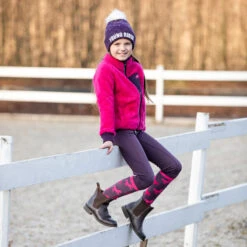 Horze Active Kinder Winter Reitleggings Mit Silikonvollbesatz -Reiter's Paradies 36611 PPPU 4