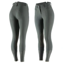 Horze Angelina Leichte Damen Stretch-Reithose Mit Lederkniebesatz -Reiter's Paradies 36618 LDGR 1