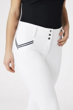 Horze Della Damen Kniebesatzreithose Mit Hohem Bund Und Kontrasteinfassung -Reiter's Paradies 36691 WH 5