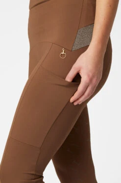 Horze Sagira Damen Reitleggings Mit Silikonvollbesatz Und Goldenem Detail -Reiter's Paradies 36701 BDBR 5