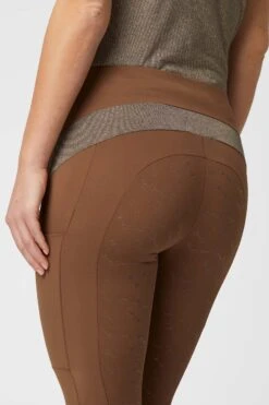 Horze Sagira Damen Reitleggings Mit Silikonvollbesatz Und Goldenem Detail -Reiter's Paradies 36701 BDBR 6