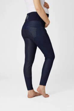 Horze Katia Jeans Look Schwangerschaftsreitleggings Mit Silikonvollbesatz -Reiter's Paradies 36712 DB 3
