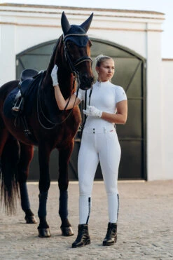 B Vertigo Davina Mittelhohe Kniebesatzreithose Mit Handytaschen Für Damen -Reiter's Paradies 36723 WH 7