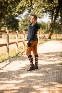 Horze Active Damen Winter Kniebesatzreitleggings Mit Handytasche -Reiter's Paradies 36790 cfbr 08