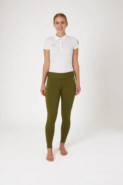 Horze Active Damen Winter Kniebesatzreitleggings Mit Handytasche -Reiter's Paradies 36790 dogr 03