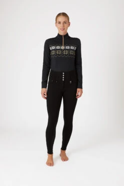 Horze Tara Damen Mid-Season Vollbesatzreithose Mit Hohem Bund -Reiter's Paradies 36791 bl 03