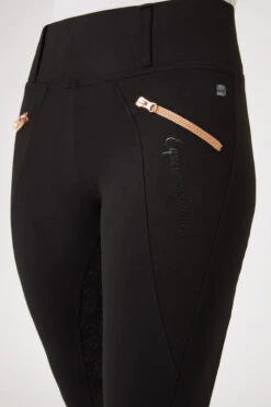 Horze Vollbesatzreitleggings Mit Roségoldenem Reißverschluss -Reiter's Paradies 36909 bl 05