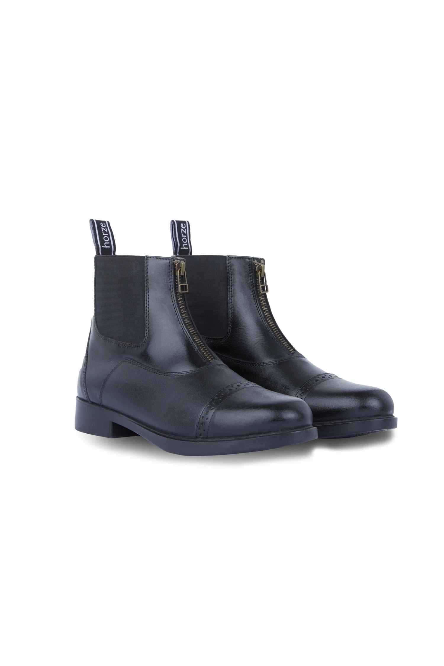 Horze Damen Leder Reitstiefeletten Mit Reißverschluss 1 Horze Damen Leder Reitstiefeletten Mit Reißverschluss