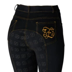 Reithose Mit Vollbesatz In Jeansoptik Für Damen -Reiter's Paradies CP3680 BL 5